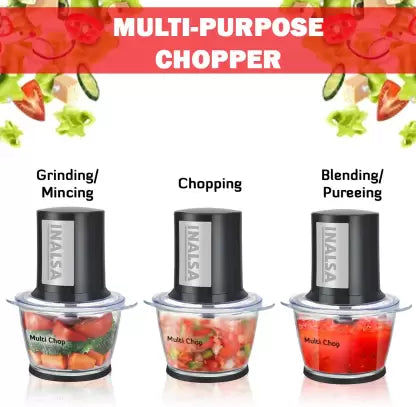 Inalsa Multi Chop 500 W Chopper  (Black) Inalsa Multi Chop 500 W Chopper  (Black)
